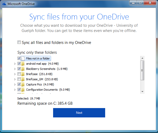 Onedrive Sync Client Configuration Computing And Communications Services